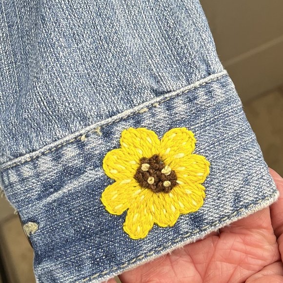 Custom Embroidery American Eagle Denim Jacket - Picture 4 of 6